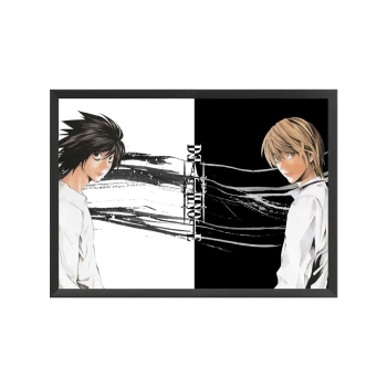 تابلو شخصیت لایت یاگامی و ال انیمه دفتر مرگ Death Note